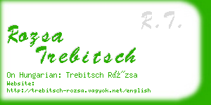 rozsa trebitsch business card